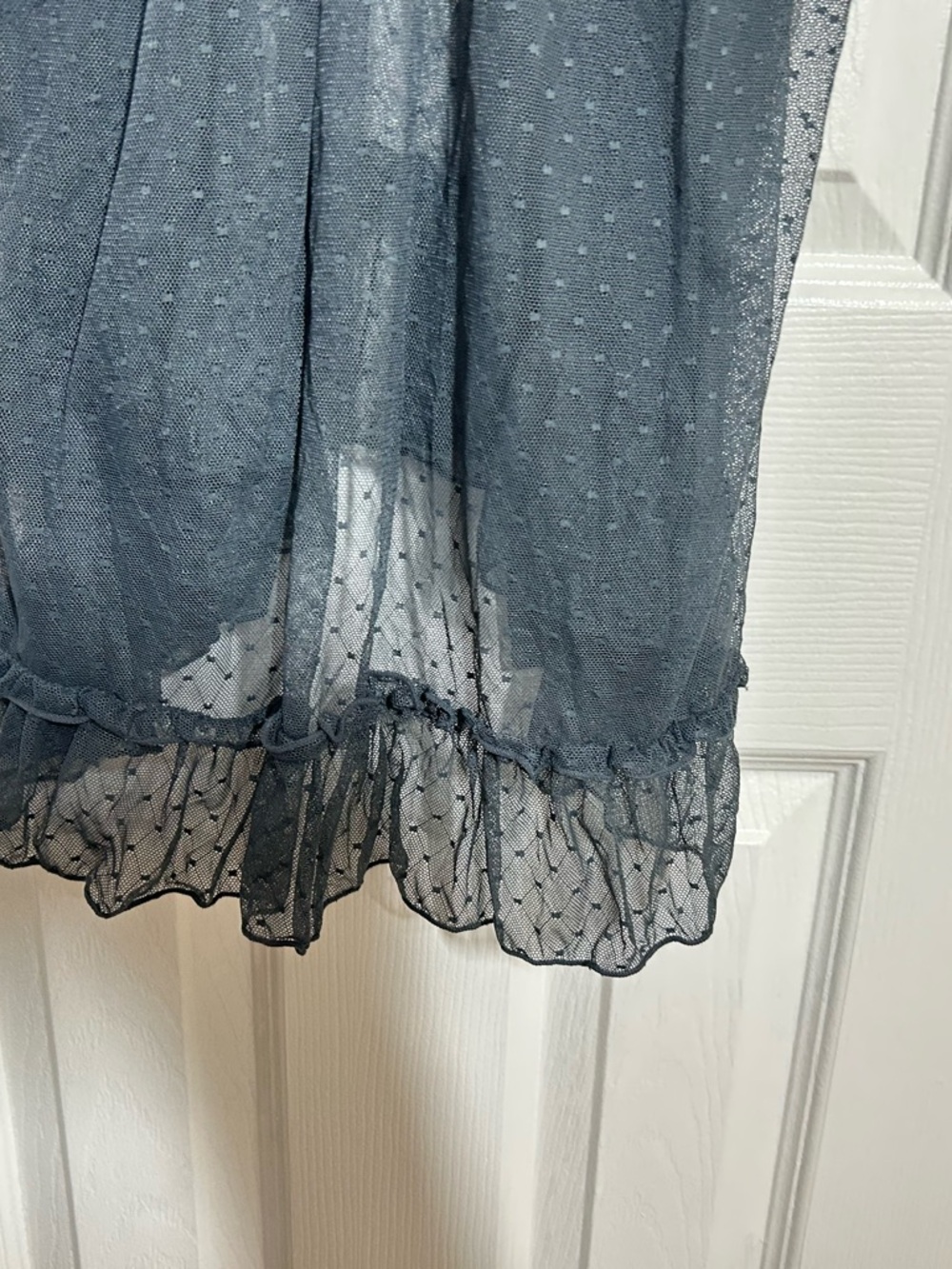 Torrid 2X Lace Mesh Babydoll Lingerie Gray Strappy Back Plus Size Sexy Chemise - Picture 14 of 14